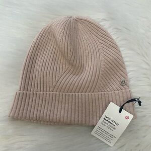 Lululemon Twist of Cozy Taupe Knit Beanie OS